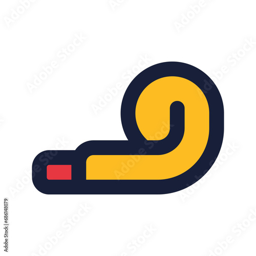 party blower flat liine icon