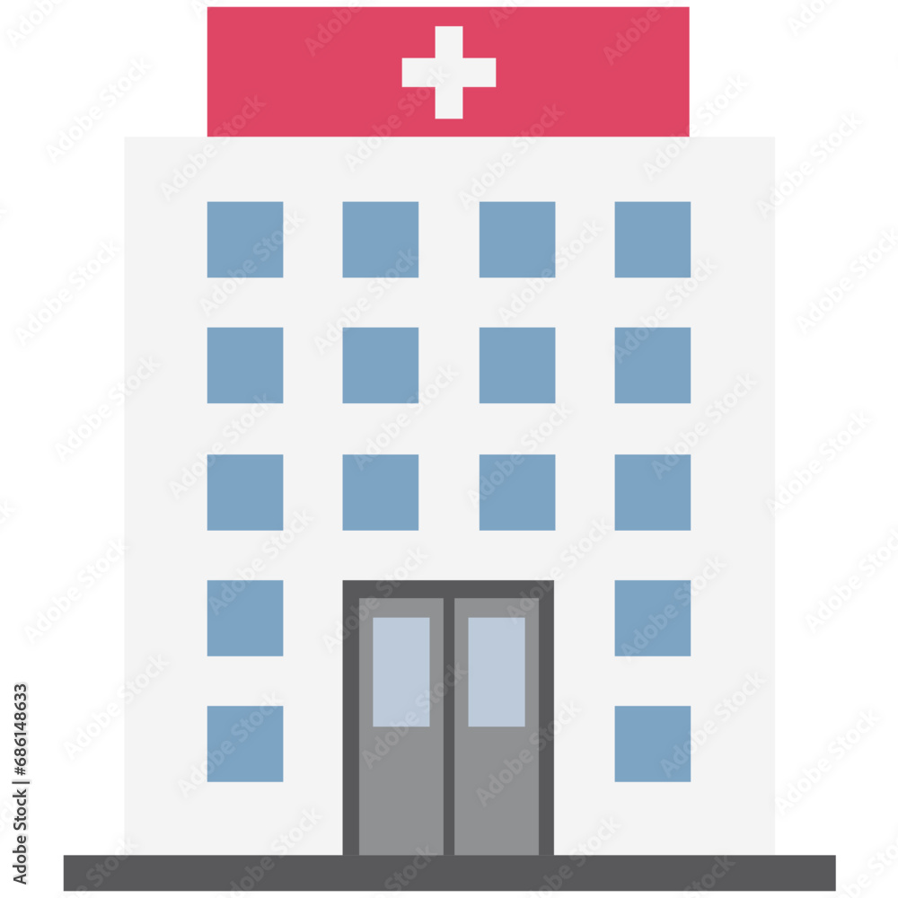 illustration of a hospital  building