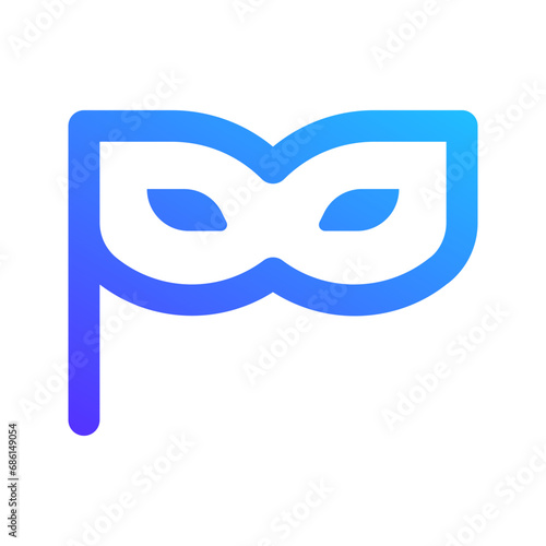 eye mask gradient icon