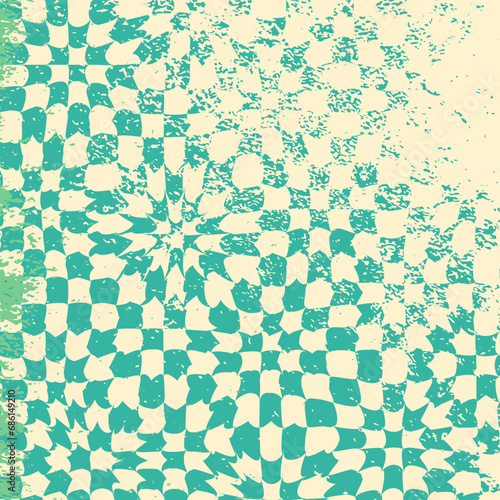 Retro grunge background. Groovy ornament. Retro groovy grunge. Turquoise wallpaper. 60s and 70s groovy vintage style. Grunge hipppie wallpaper. Y2k trendy style. Nostalgia for the 70s.