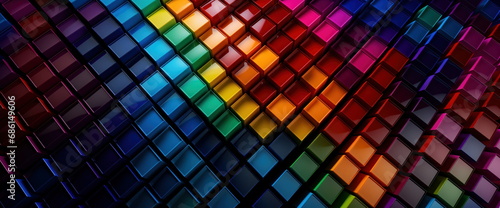 Abstract color cube background.