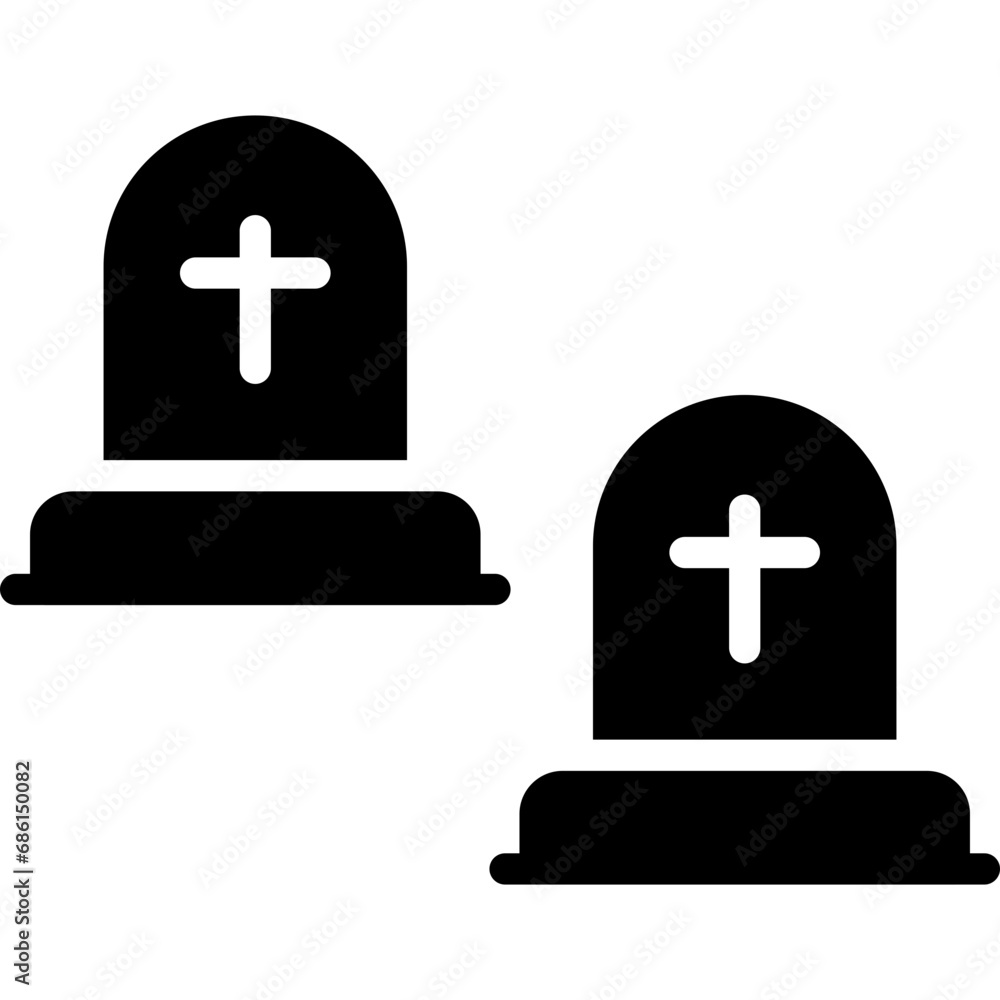 Fototapeta premium Cemetery Icon