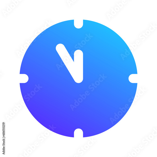 midnight clock gradient fill icon