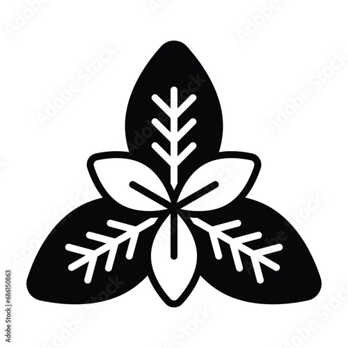 Fresh basil leaves vector design, isolated on white background