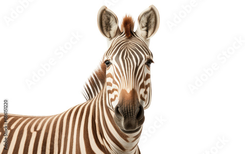Quagga Southern African Extinct Equid Isolated on a Transparent Background PNG.