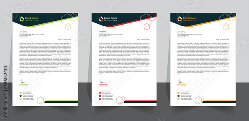 modern letter head design template Printable size letterhead Business Pad