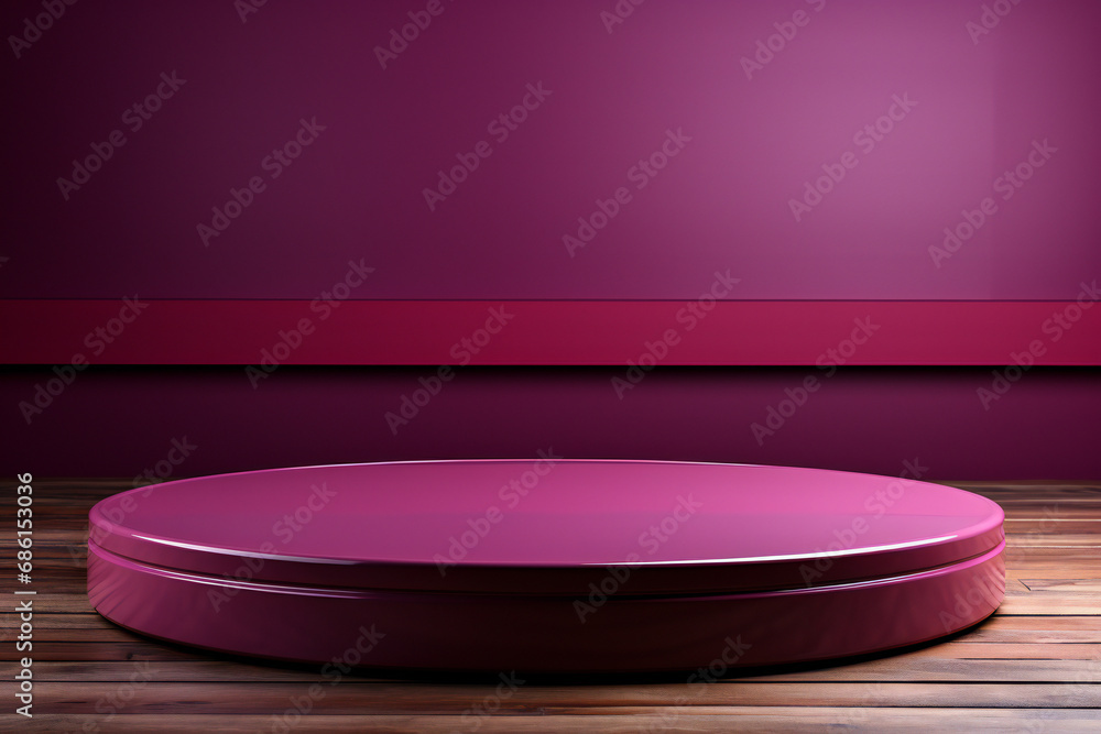 Vibrant magenta and pink podium rectangle in a studio shot with pink background artistic color tone smooth finish upbeta Vibrant magenta and pink podium rectangle in a studio shot with pink background artistic color tone smooth finish upbeta