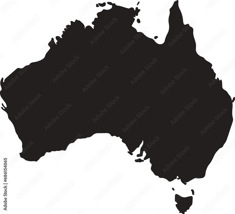 Happy Australia day lettering. Map of Australia with flag. Vector illustration Celebration poster