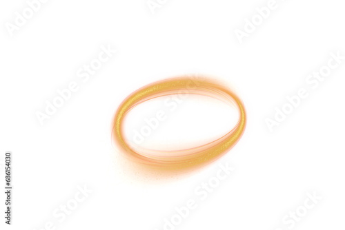 Abstract of ring and circle of sparks glow special effect. abstract orange glowing circle on transparent background. Glowing magic light effect on transparent background