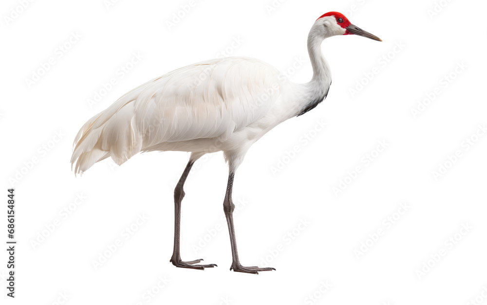 Fototapeta premium Snowy Egret Delicate Fishing Bird Isolated on a Transparent Background PNG.
