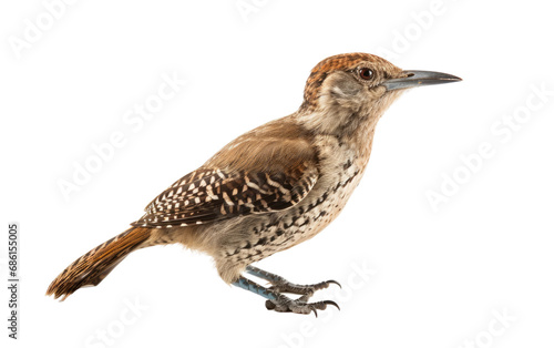 Wryneck woodpecker Twist-necked insectivore Isolated on a Transparent Background PNG.
