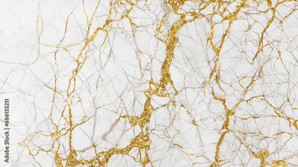 Texture of natural white marble with gold inserts. Marble background for design and decorative wallpaper.	
