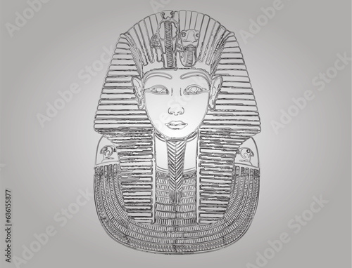 Portrait of the Egyptian king Pharaoh Tutankhamun photo