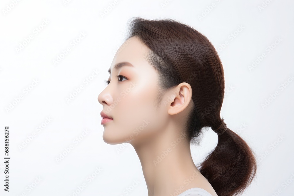 Portrait of beauty asian woman with perfect healthy glow skin facial Portrait of beauty asian woman with perfect healthy glow skin facial