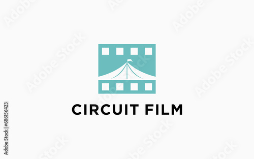 circus film logo icon design Vector design template inspiration