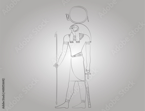 Pictogram illustration of the Egyptian God RA