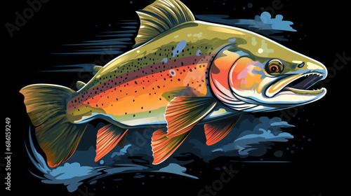 Color trout logo