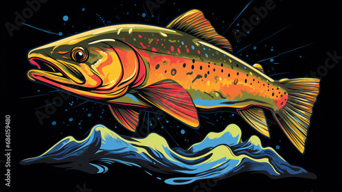 Color trout logo