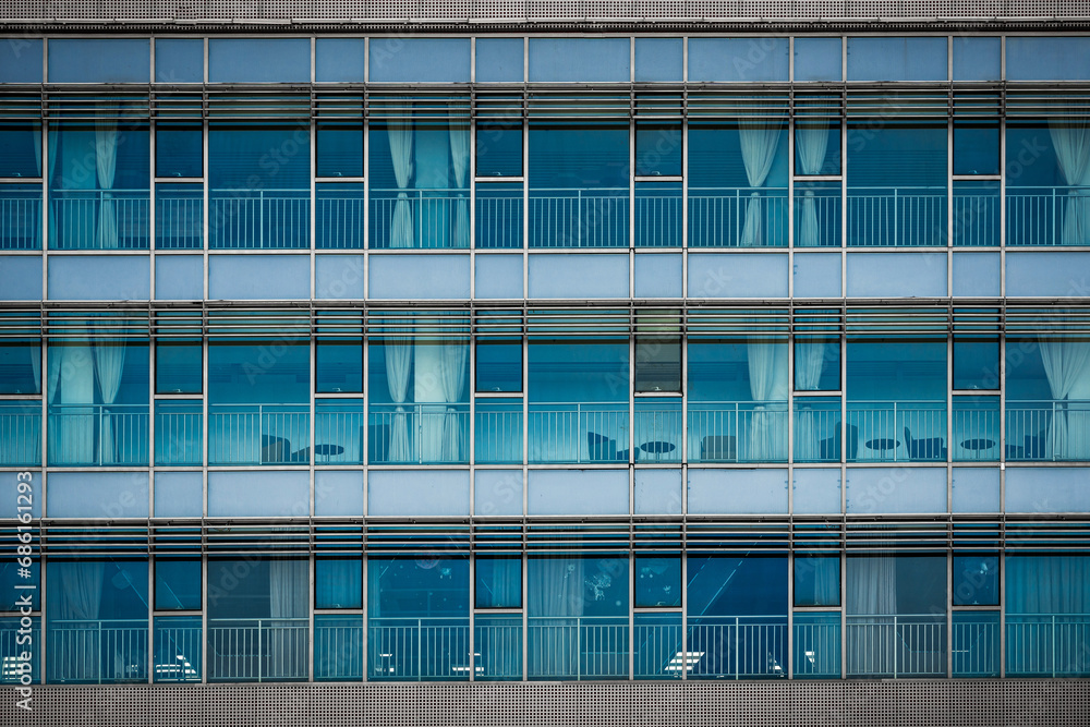 Close up of modern business building