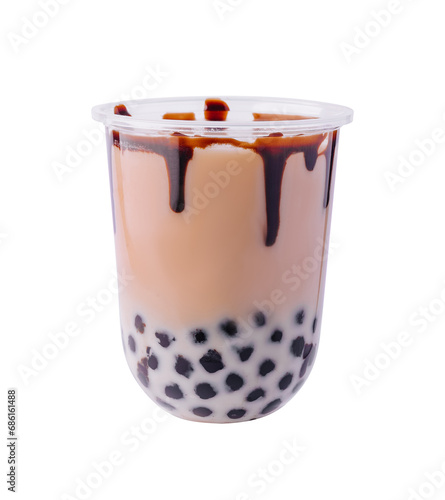 Bubble milk tea with tapioca balls