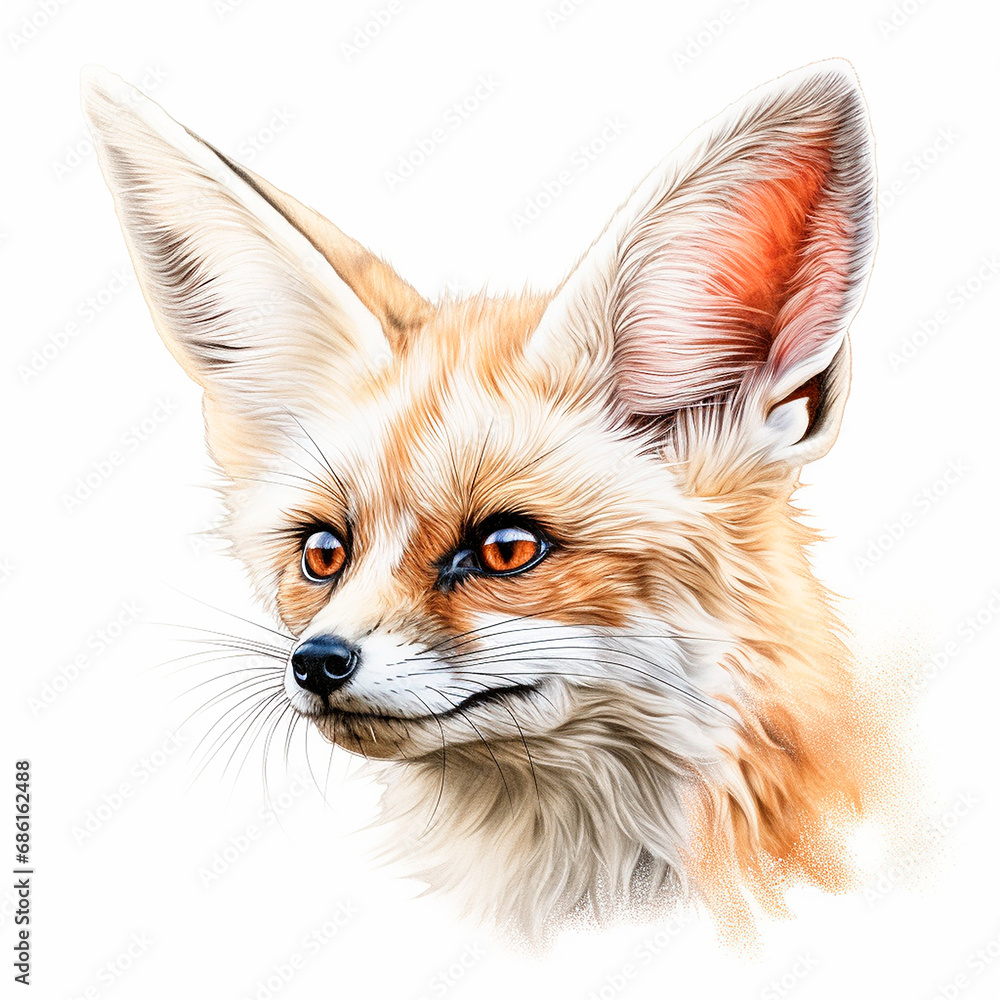 Obraz premium ilustracion de un zorro generado por ia