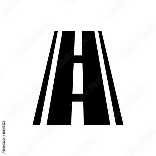 Road icon vector, road icon in flat trendy style illustration isolated on white background.