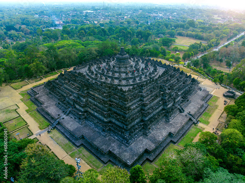 Canvas-taulu Ancient largest Buddhist Borobudur Temple in Yogyakarta, Indonesia