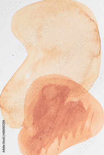 Abstract brown watercolor texture background. Creative pattern design for print invitation card, postcard. Drawing poster, colorful wallpaper.