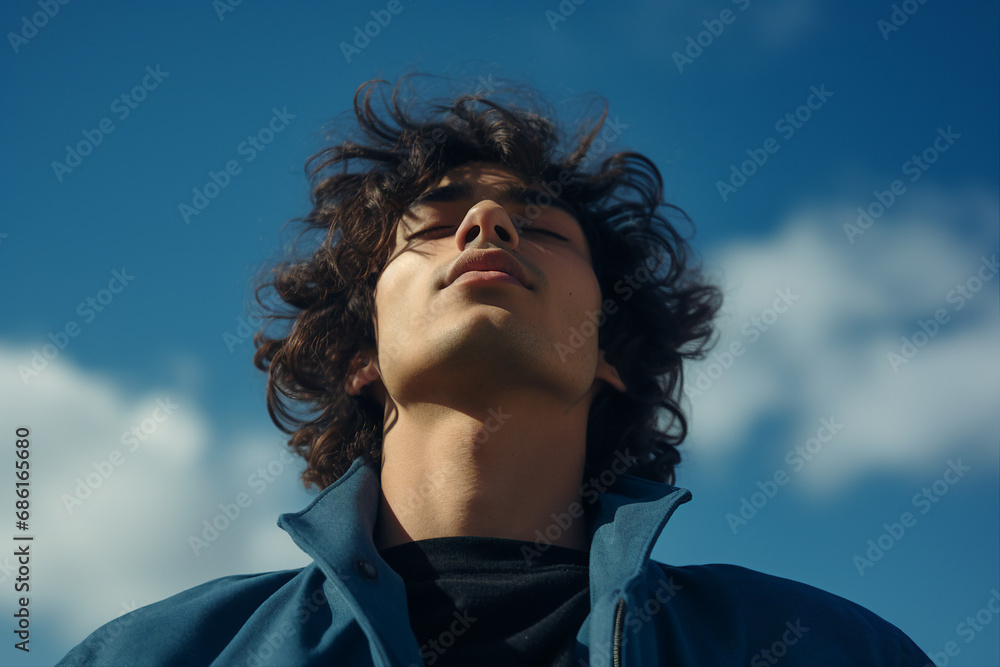 Professional portrait studio photo of a handsome young man created with generative ai technology Professional portrait studio photo of a handsome young man created with generative ai technology