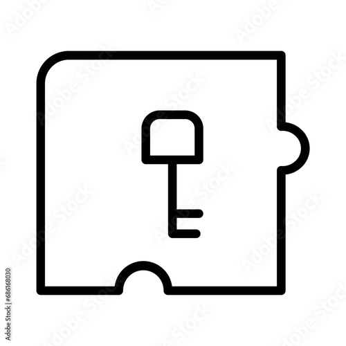 Access Key Locked Outline Icon