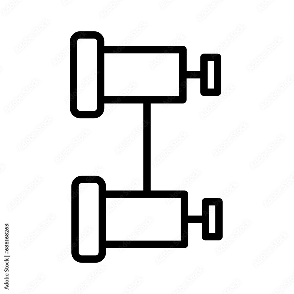 Beach Binocular Line Outline Icon Beach Binocular Line Outline Icon