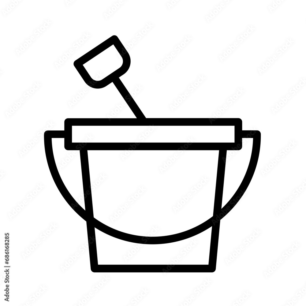 Beach Bucket Child Outline Icon Beach Bucket Child Outline Icon