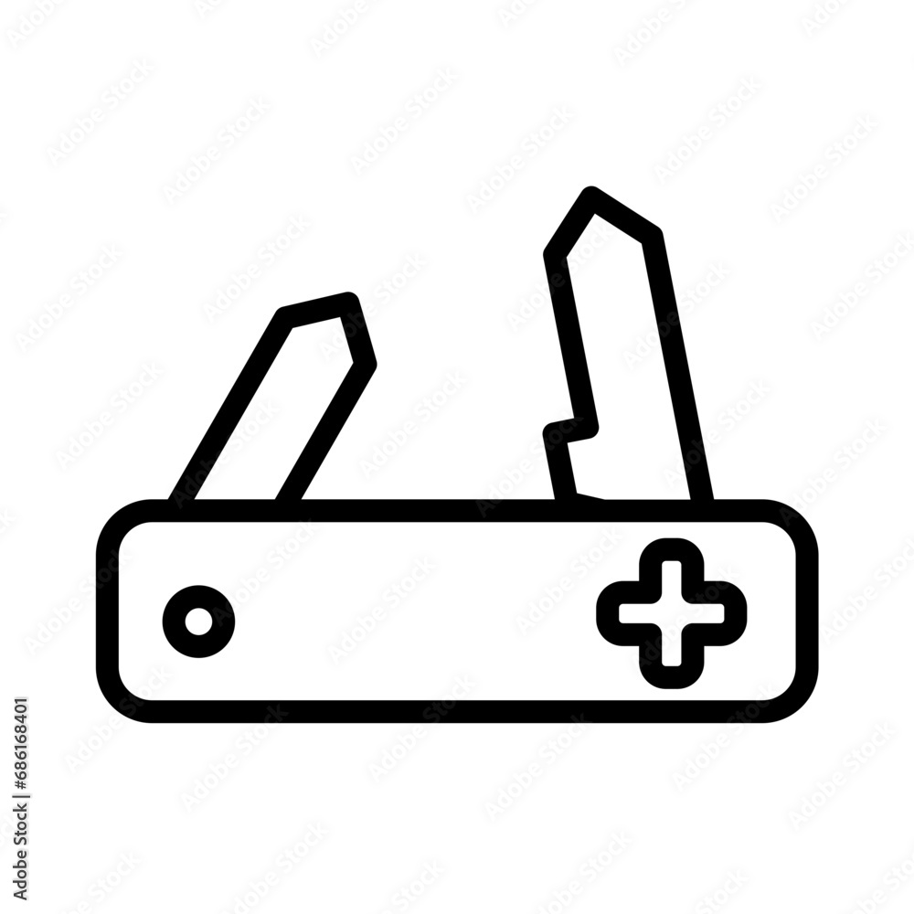 Knife Swiss Tour Outline Icon Knife Swiss Tour Outline Icon
