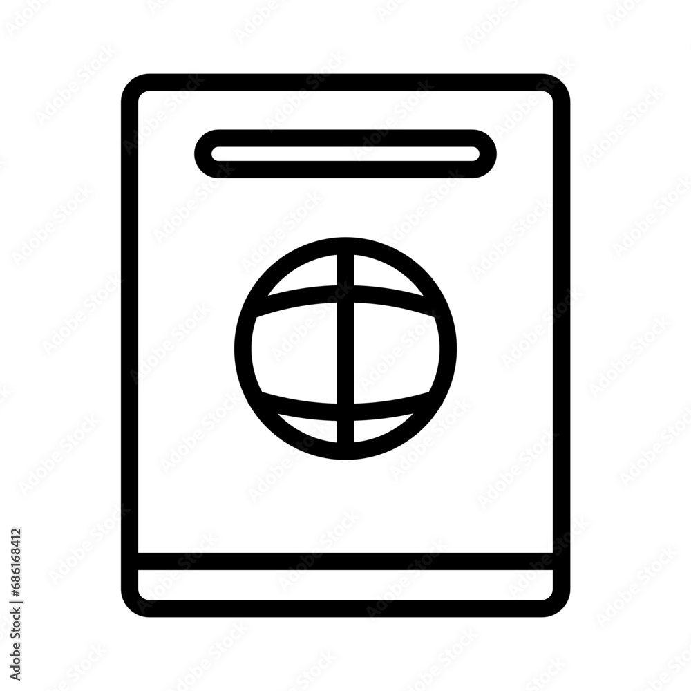 Passport Tour Travel Outline Icon Passport Tour Travel Outline Icon