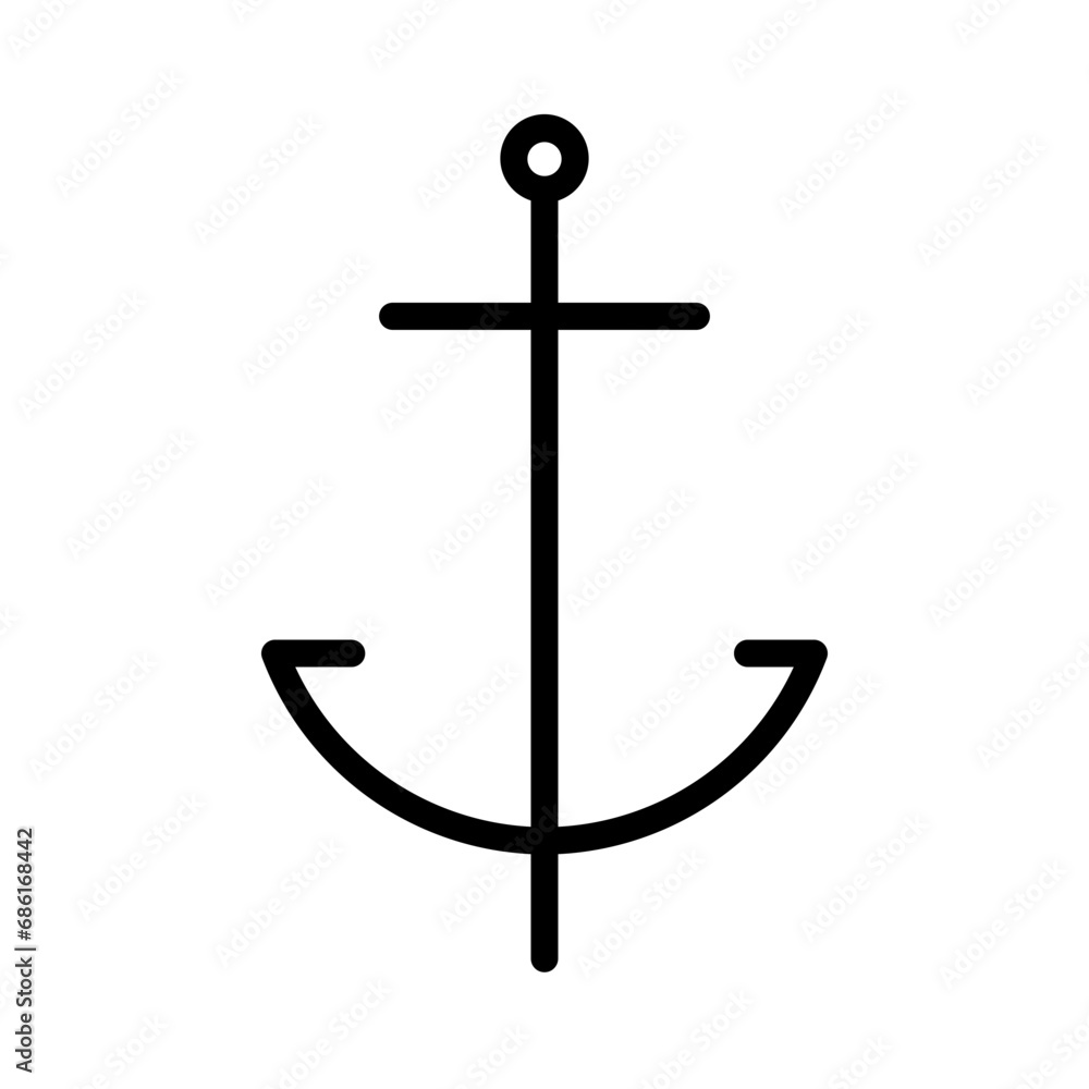 Anchor Beach Trip Outline Icon Anchor Beach Trip Outline Icon