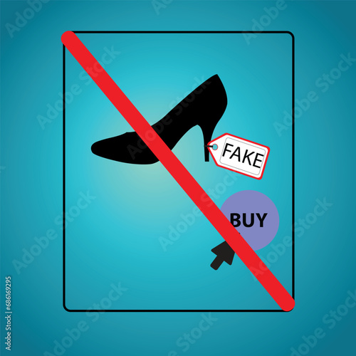 Don’t buy counterfeit goods concept
