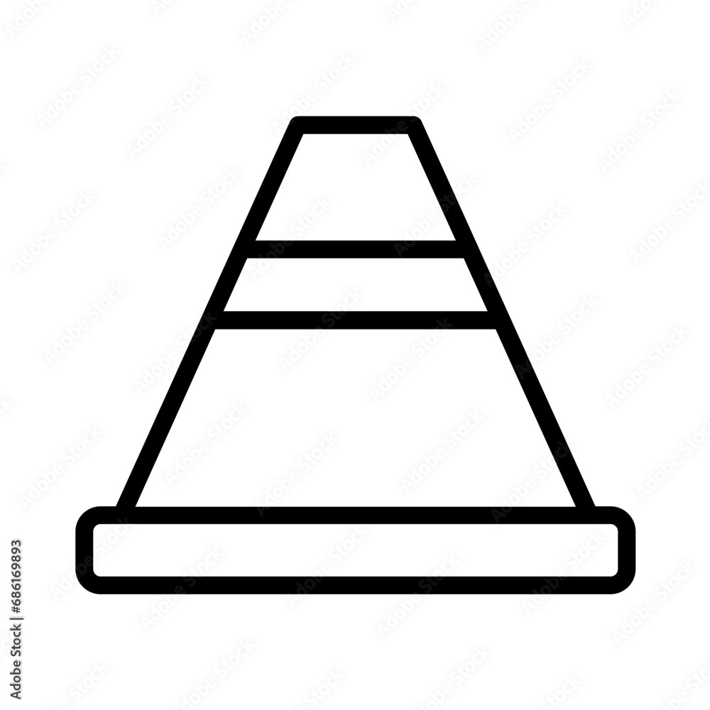Barrier Cone Road Outline Icon Barrier Cone Road Outline Icon