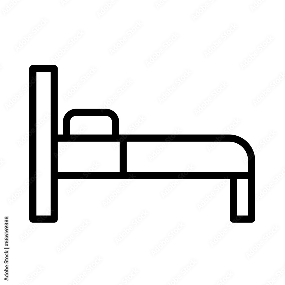 Bed Time Bedroom Sleeping Outline Icon Bed Time Bedroom Sleeping Outline Icon