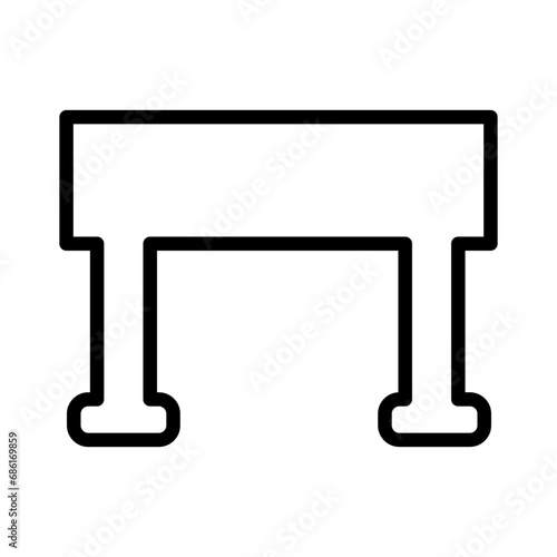 Barrier Block Road Outline Icon