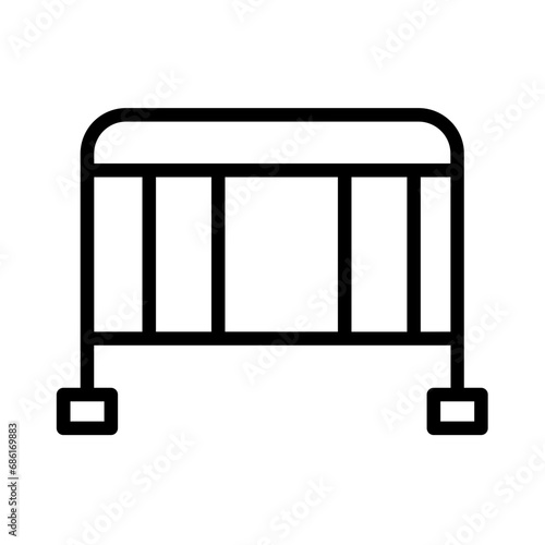 Barrier Fence Road Outline Icon
