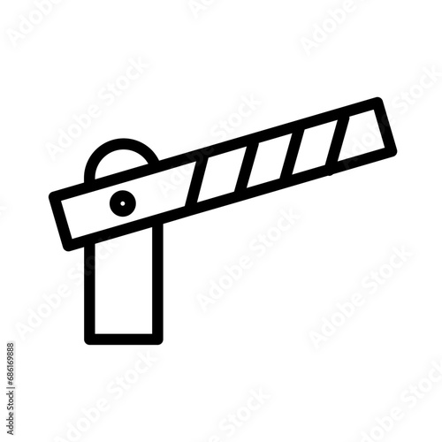 Barrier Fence Road Outline Icon