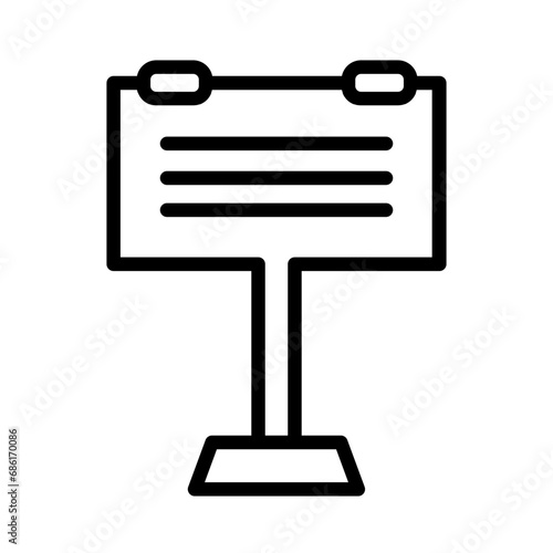 Ad Business Poster Outline Icon