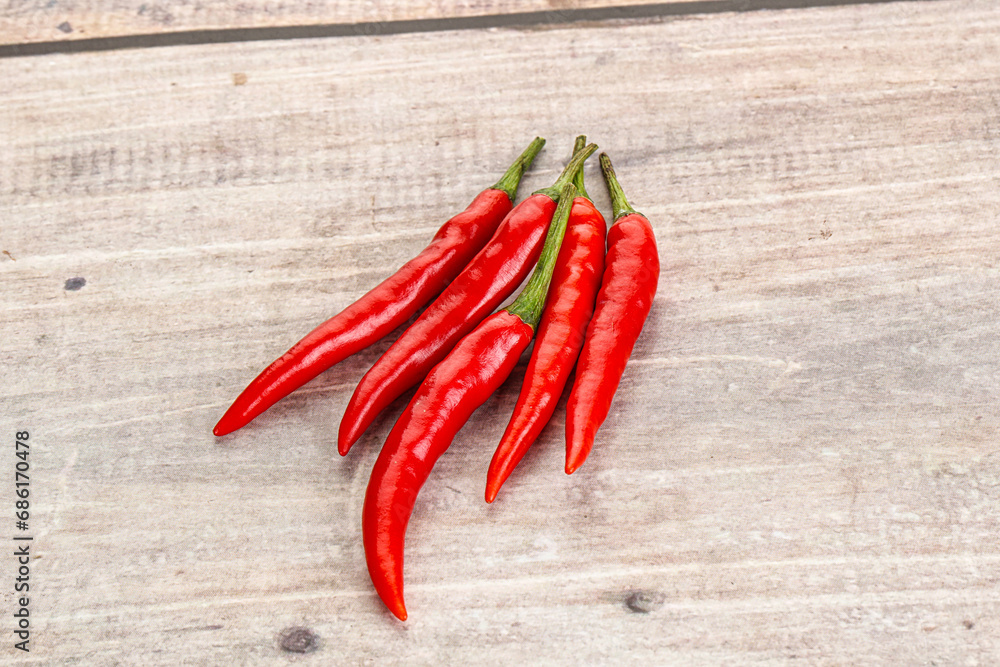 Hot and spicy chili pepper