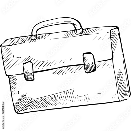 school bag handdrawn illustration
