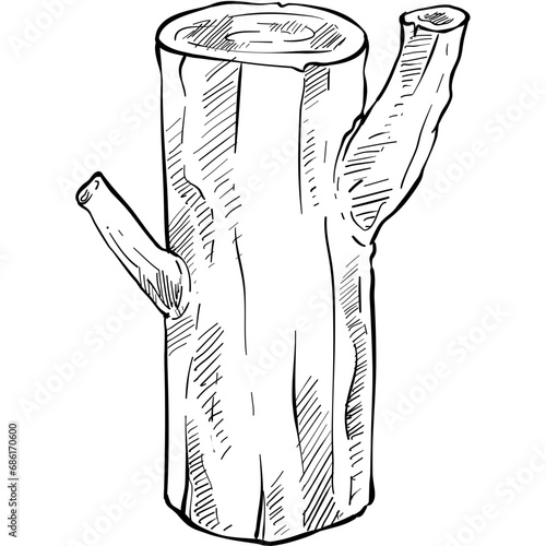 wood handdrawn illustration