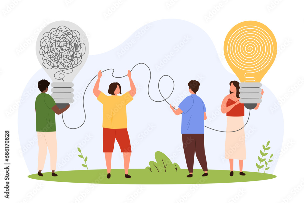 Vecteur Stock Creative innovation ideas to solve business problem ...