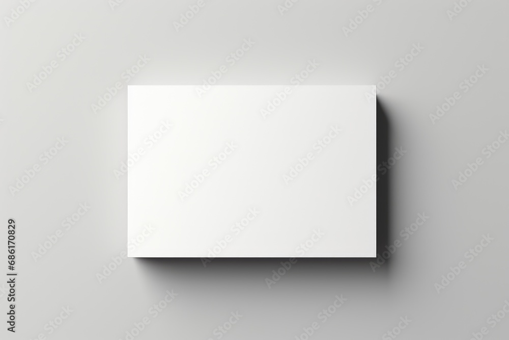 horizontal Business visiting card empty mock up on white background. Generative AI horizontal Business visiting card empty mock up on white background. Generative AI