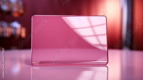 Modern gradient morphism effect square plate card background © Montalumirock