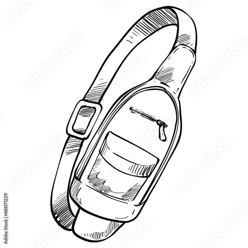 sling bag handdrawn illustration