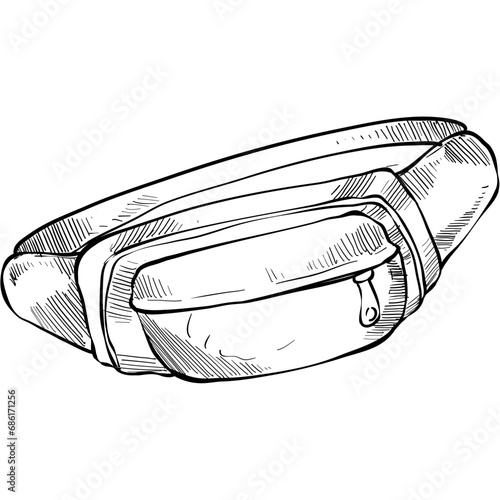 sling bag handdrawn illustration